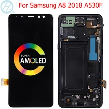 Ensemble écran tactile LCD AMOLED A530F, 2018 pouces, avec châssis, pour Samsung Galaxy A8 5.6, 2018, Original=