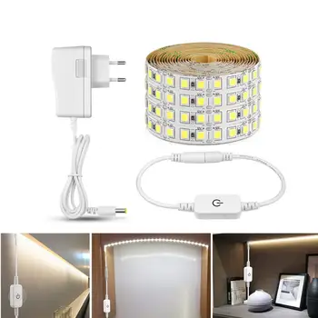 

5M 4040 SMD Super bright DC 12V LED Under Cabinet light Dimmable Touch Switch ON / OFF Flexible lamp Tape for home Kitchen decor