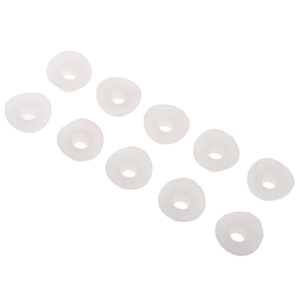 10Pcs Air Valve Stem Mud Guard Silicone Rubber Cap Universal White