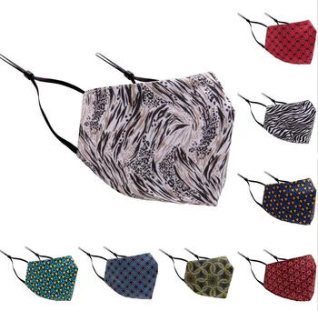 

Fashion Pattern Mask PM2.5 Cotton Polyester Reusable Mask for Adult Adjustable Earloop Filter Breathable Windproof Mouth-muffle
