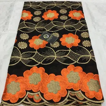 

2020 latest lace High quality African 100%cotton swiss lace with stones fabric for Party long Dresses