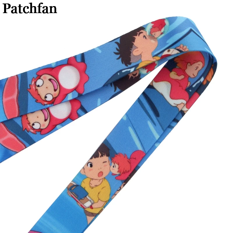 Patchfan Ponyo на скале ремешки для ключей мобильного телефона ремни Ожерелье держатели карт тесьма ленты брелок на веревке A2357