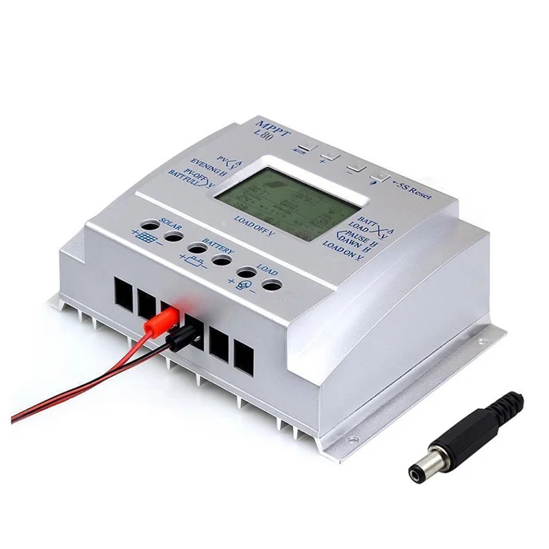 MPPT 80A Solar Charge control ler 12V 24V reulador Solar 80A для макс. 48V вход со светом и таймером управления USB 5VOutput
