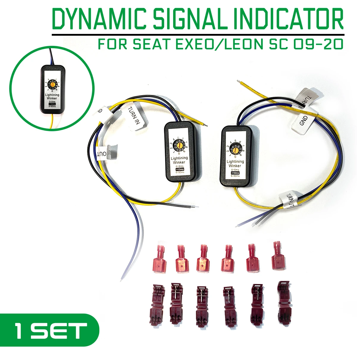 4 Seat Leon Semi Dynamic LED Indicator Flasher Adapters Kit Rear Tail