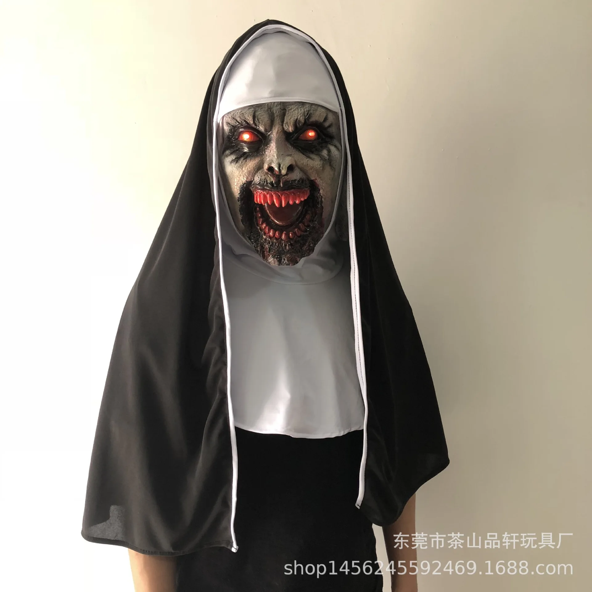 Маска для Хэллоуина nun led маска реквизит для дома с привидениями страшный Косплей террор
