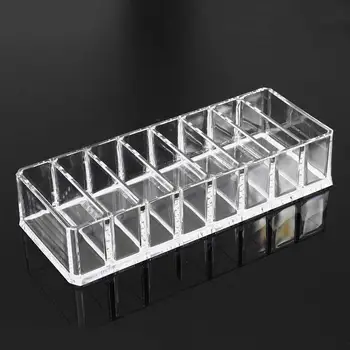

1PC 8 Slots Clear Makeup Display Container Acrylic Eyelashes Pallet Holder Transparent Container Storage Box