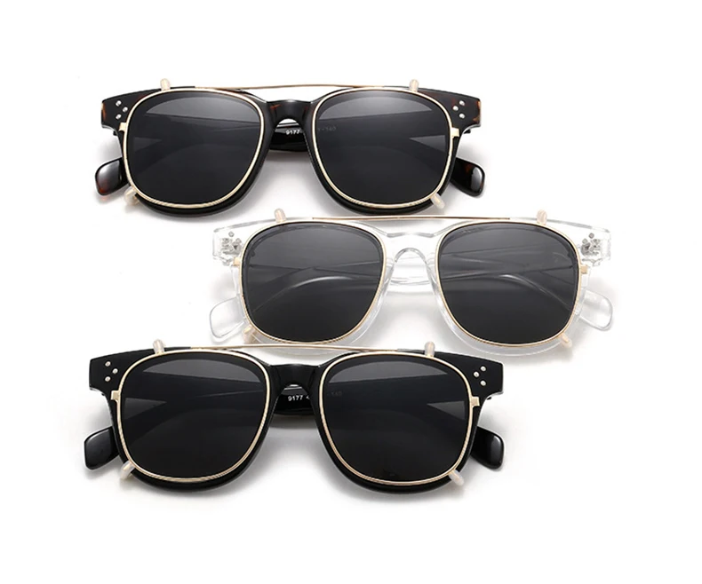 JackJad модные стимпанк стиль Клип на три точки солнцезащитные очки линзы съемные винтажные брендовые дизайнерские солнцезащитные очки Oculos De Sol 9177