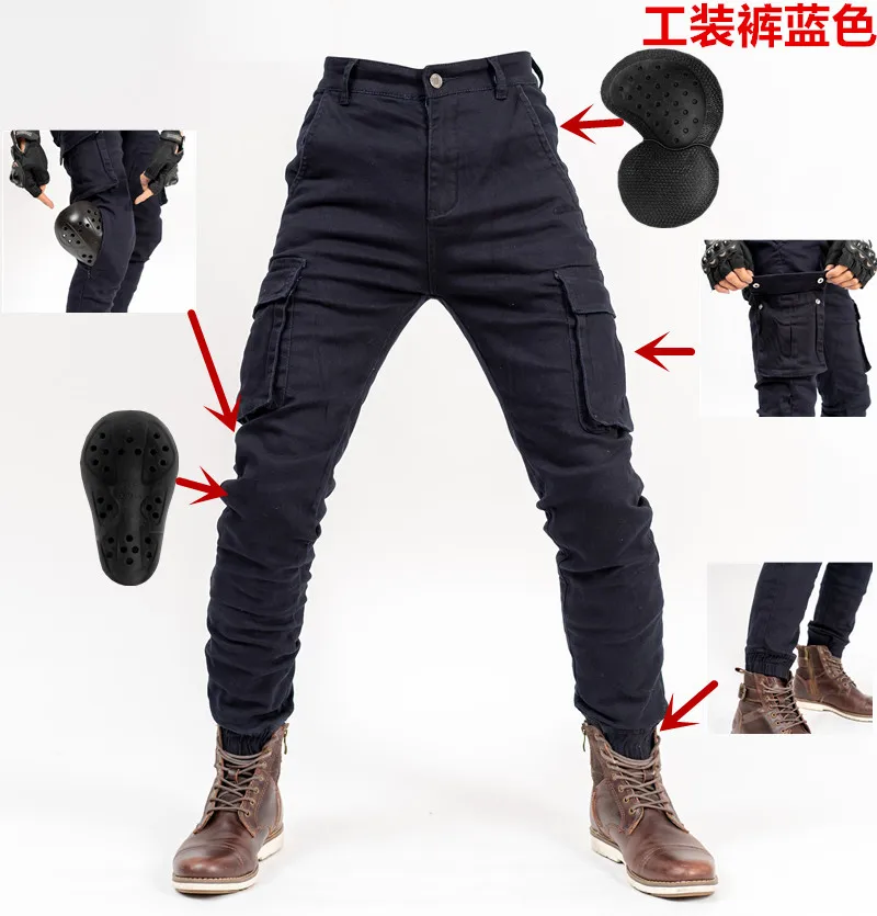 Штаны для езды на мотоцикле штаны мотокросса гоночные джинсы с 4 X коленями