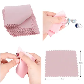 

50PCS/Bag Silver Polish Cloth Retail Jewelry Polishing Silver Burnishing Buffing Gold Clean Tool Jewelry Cleaner Rub