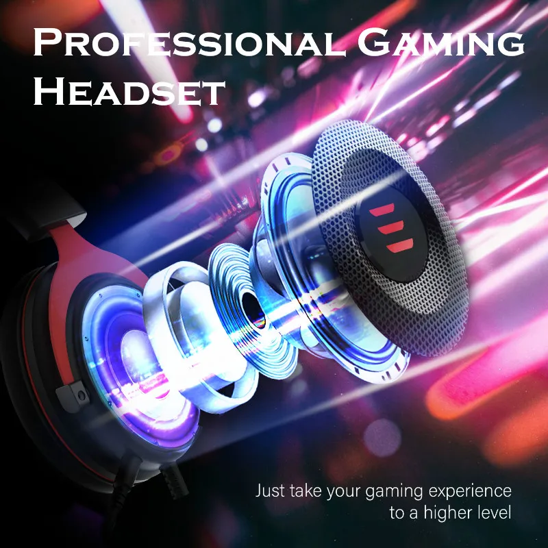 EKSA E900 Stereo Gaming Headset Gamer For Phone PS4 Xbox PC 3 5mm Wired Gaming Headphones With Noise Cancelling Microphone