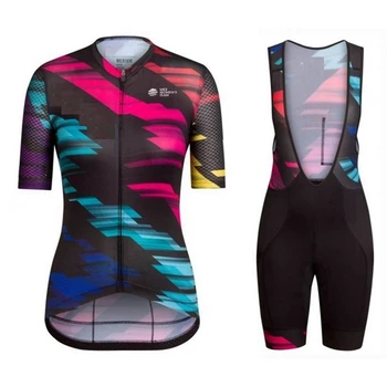 

Summer Women Cycling Sets Gel Pad Bib Shorts Breathable Cyclist Ridewear Classic Styles Women Cycling Kit