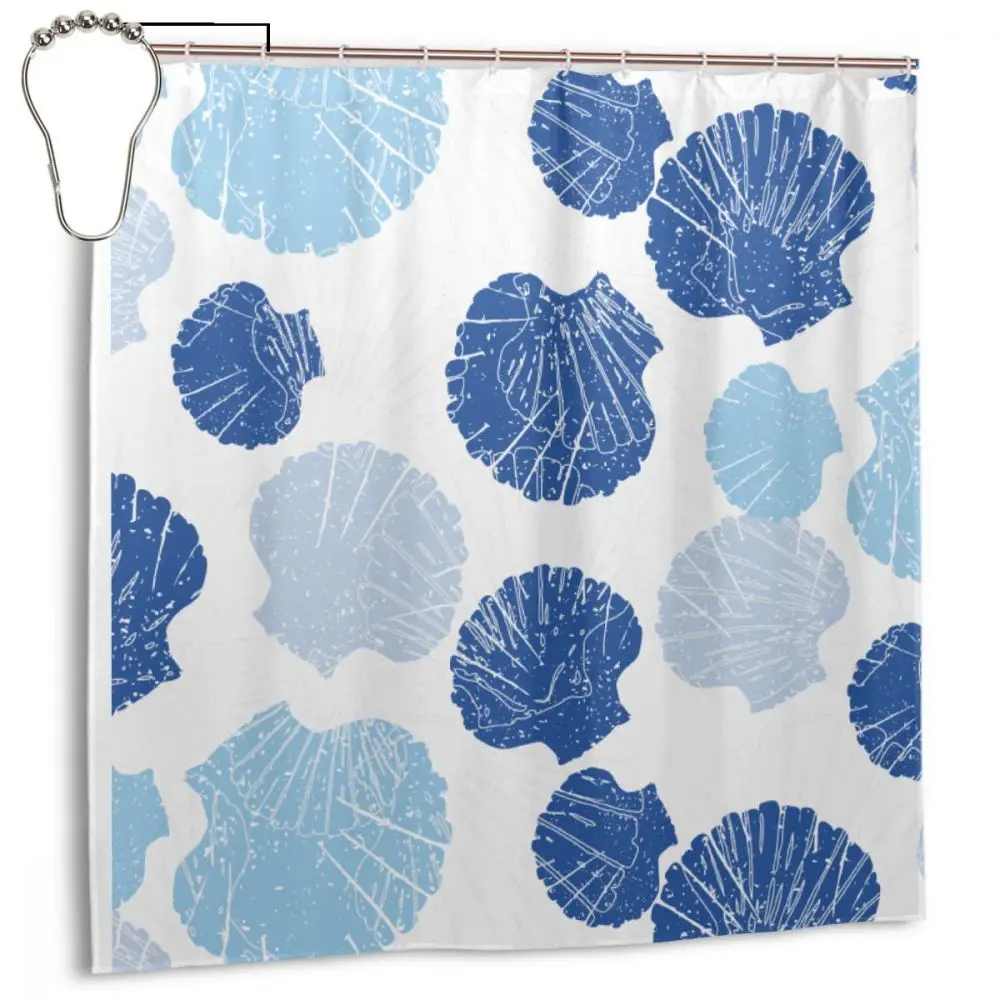 Shell Shower Curtain 72x72 In Sturdy Hotel High-quality Waterproof Bathroom For Hotels And Homes W006 | Дом и сад