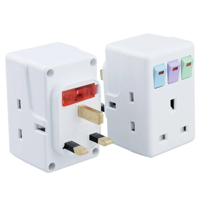 Singapore Malaysia Plug Socket Splitter With Independent Led On/off