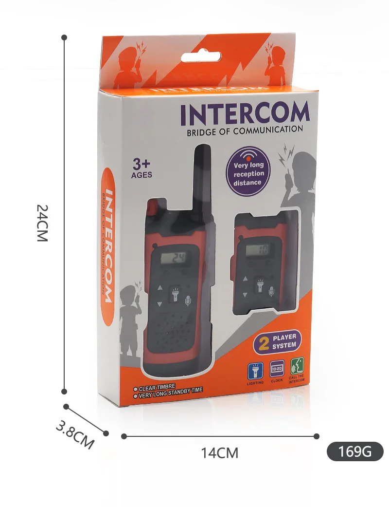 Удобная детская игрушка Walkie Talkie 2 шт Мини 200-300 м пуховая лампа фонарик Рождественская игрушка подарок рация для детей