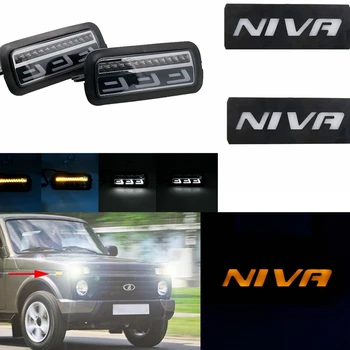 

2Pcs Car Styling Accessories LED Daytime Running Lights for Lada Niva 4x4 1995- 2019 Turn Signal Light Lamp DRL Signal lights
