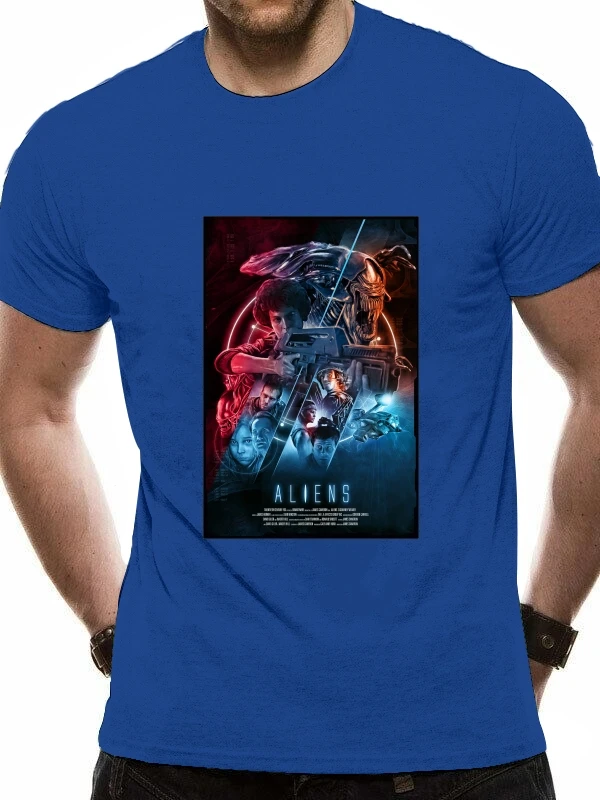 Футболка с пришельцами белая 80S пленка футболка Ripley Alien Space Planet Ретро Homme размера