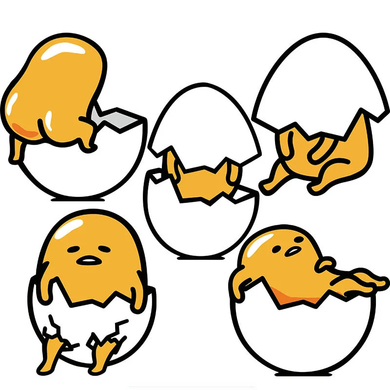 

Funny Cute Lazy Egg Decorative Stickers for Motorcycle Notebook Car DIY Children's Toys Guitar Refrig Decal