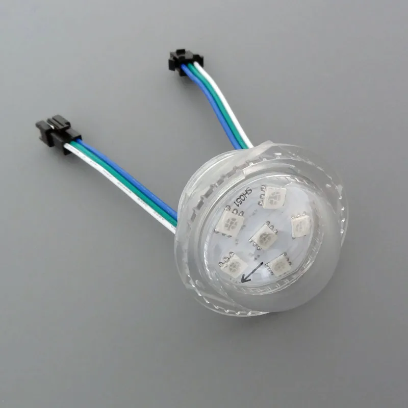 

Пиксельная светильник ная лампа, 6 светодиодов, 12 В, 35 мм, s UCS1903, RGB, 5050 SMD, адресная, для парка развлечений, езды, ландшафта, цифровая лампа