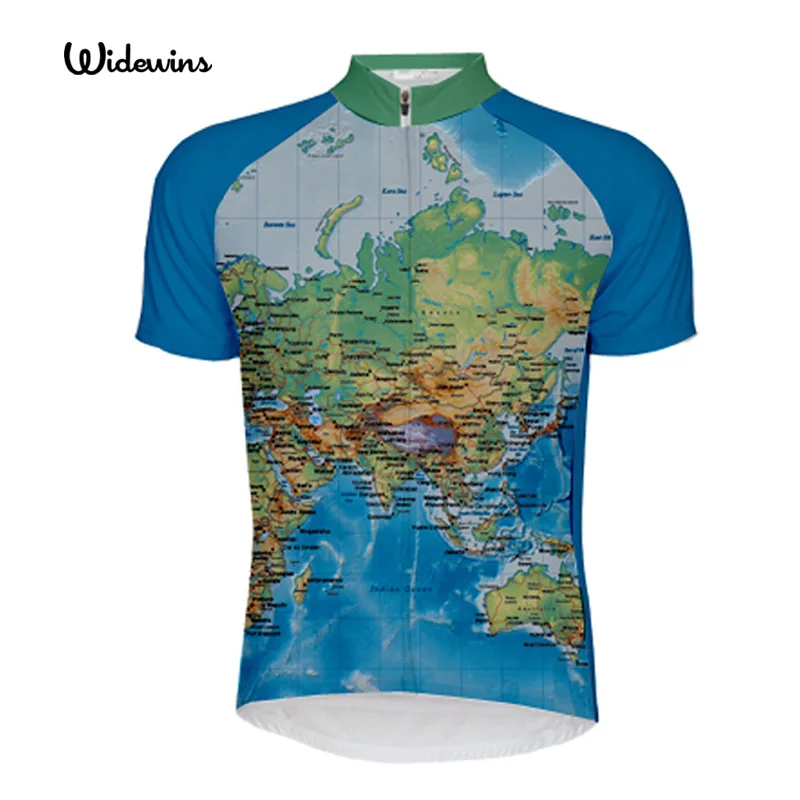 World map Cycling Jersey Maillot MTB bike clothing World map bicycle