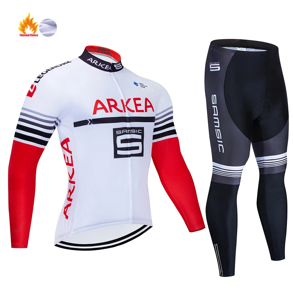 Команда ARKEA велосипедная Джерси 19D нагрудник MTB Франция велосипедная одежда мужская зимняя теплая флисовая велосипедная Одежда для велоспорта