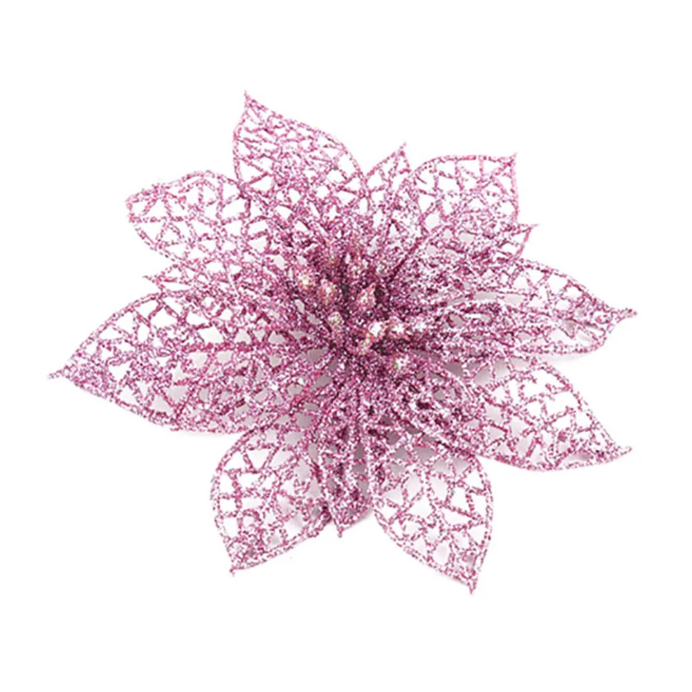 Pink Новые модные украшения для рождественской елки, креативное рождественское моделирование, цветок, Рождественское украшение, dеcoration de sapin de noel - Цвет: Pink