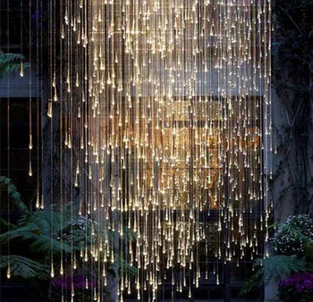 

Gold Water drop Crystal Creative Pendant Light European-style Luxury LED Lamps Moderm Glass Indoor Lighting Restaurant