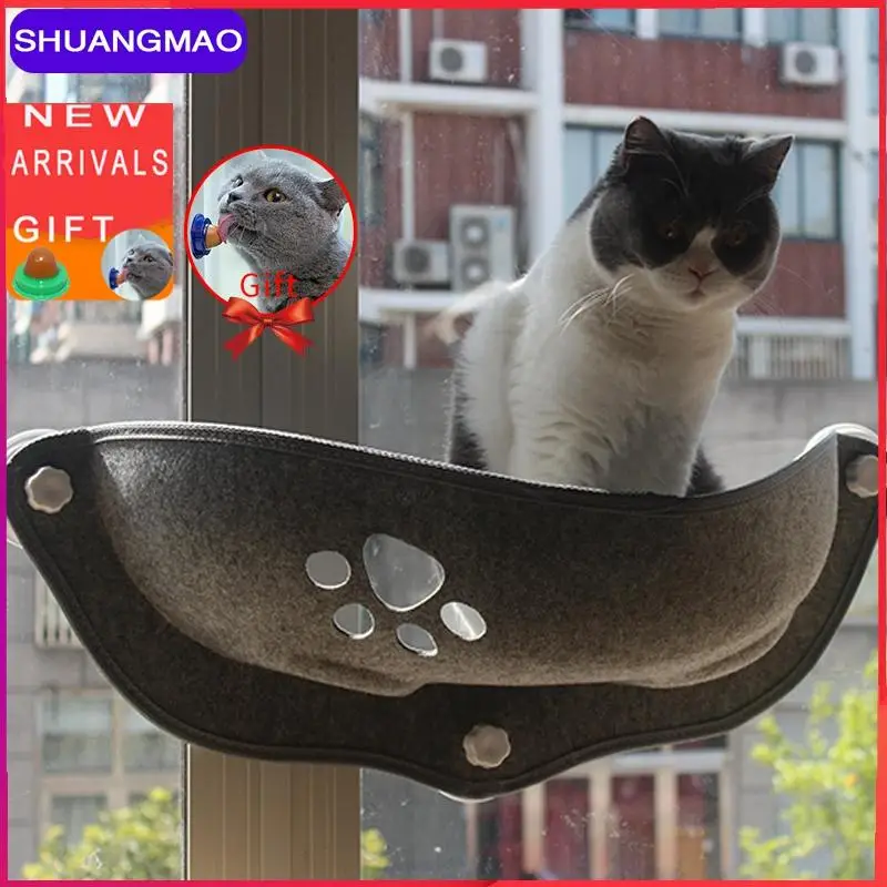 

Hot Sale Pet Hammock Bearing 20kg Beds Cat Window Lounger Suction Hammock Pets Window Shelf Comfortable Cats Ferret Bed Products