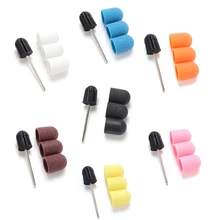 3 шт. 13*19 мм сверло для ногтей блок шлифовальных колпачков резиновые оправки для маникюра и педикюра Инструменты полировки Аксессуары