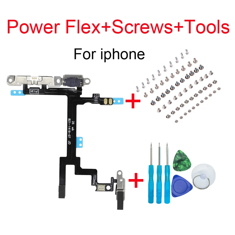 1 компл./лот для iPhone 5 5s SE Power + Полные Винты инструменты ВКЛ./ВЫКЛ. Кнопка отключения