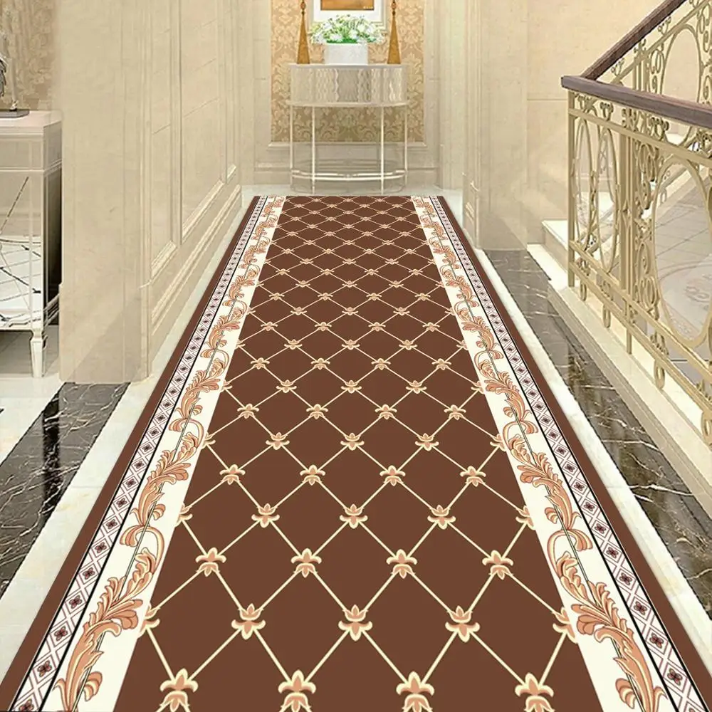 Современный коврик фланелевый для гостиной, мягкий прикроватный коврик для пола, большой решетчатый коврик для коридора, длинные коричневые коврики для кухни, декоративные домашние коврики