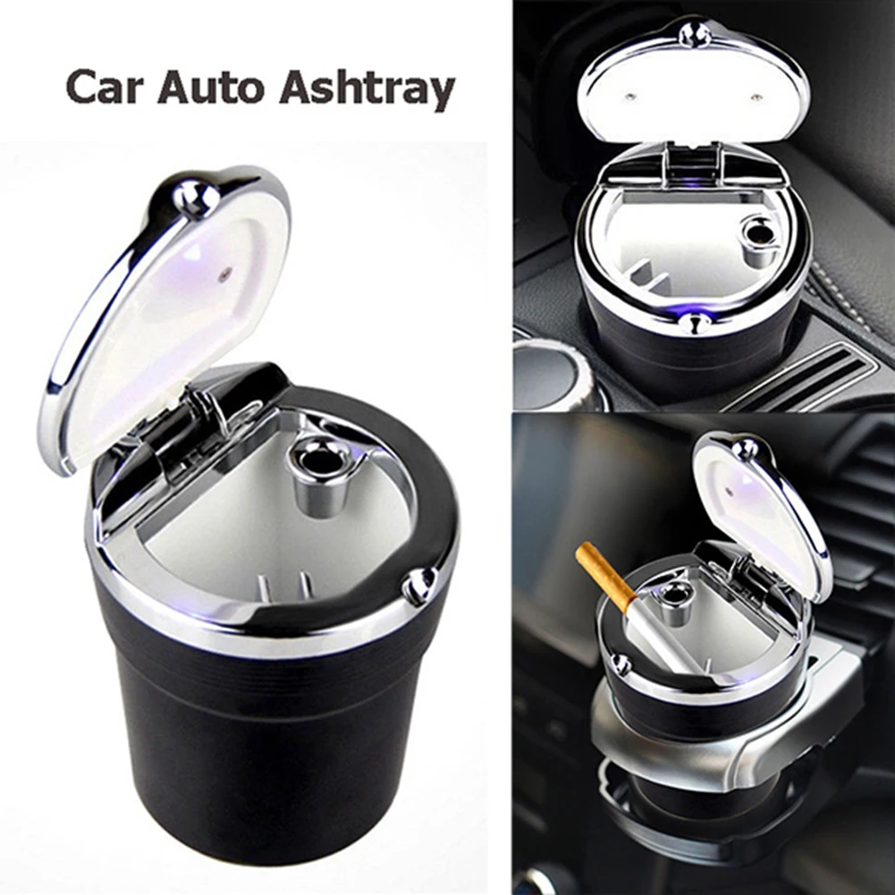 Мини Портативный Авто Путешествия светодиодный светильник пепельница для сигарет Ash держатель для чашки