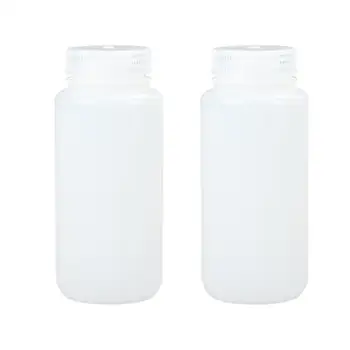 

2pcs 500ml Wide Mouth Reagent Bottle Empty Plastic Bottle Dispensing Water Container Household Disinfection Water Bottle