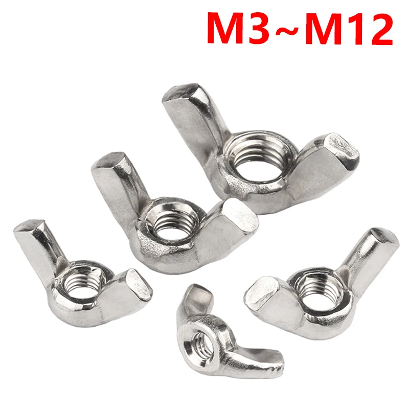 30pcs 304 Stainlles Steel M4 Thread Butterfly Wingnuts Wing Nut 