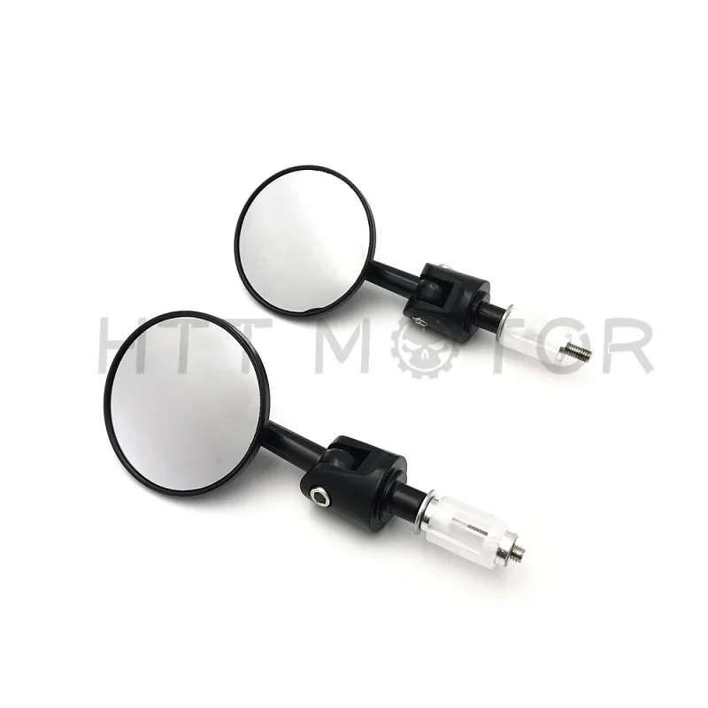 

Aftermarket free shipping motorcycle parts 22mm Universal Motorcycle Handlebar Bar End Rearview Side Mirror Aluminum Round black