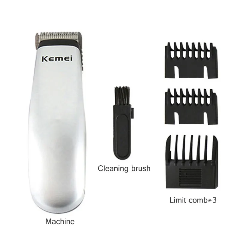 Kemei Мини электрическая машинка для стрижки волос батарея резак для волос легко обрабатывать машинка для стрижки волос расчески бытовой триммер для волос для мужчин D42 - Цвет: no box