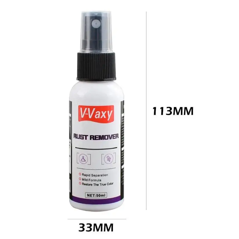 V-Vaxy, 50 мл, новинка, металлическая поверхность, хромированная краска, для обслуживания автомобиля, железный порошок, Очищающий от ржавчины, быстро чистящий спрей