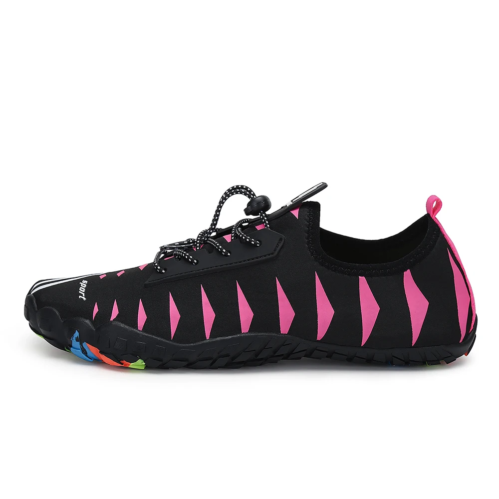 Кроссовки унисекс; обувь для плавания; быстросохнущая Водонепроницаемая спортивная обувь; нескользящая обувь для мужчин и женщин; пляжная обувь для плавания; обувь для кемпинга - Цвет: Black Pink