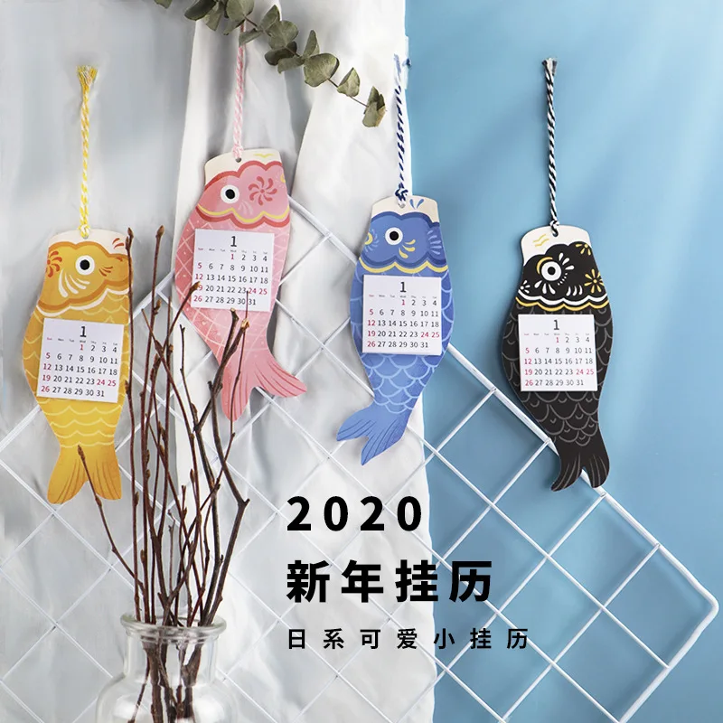 2020 настенный Настольный календарь милый кот мультфильм мини портативный