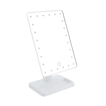 

1 pc Square Shpe Desktop Adjustable Brightness LED Facial Makeup Mirror Bedroom Tabletop Makeup Cosmetic Mirror Top Quality