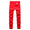 2022 Hot Sale Men Colored Jeans Autumn Fashion Mens Casual Cotton Jeans Slim Straight Male Denim Pants Plus Size 42 5