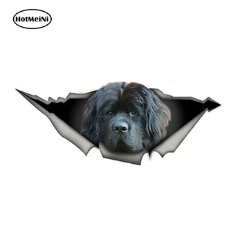 

HotMeiNi 15cm x 6cm Funny Newfoundland 3D Car Sticker Dewfie Pet Dog Decal Waterproof Car Styling Car Stickers Decoration