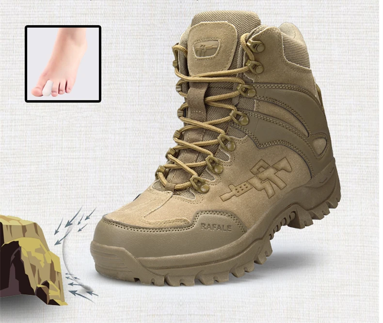 Brand Men's Boots Military boot Chukka Ankle Bot Tactical Big Size Army Male Shoes Safety Combat Mens Motocycle Boots (7)