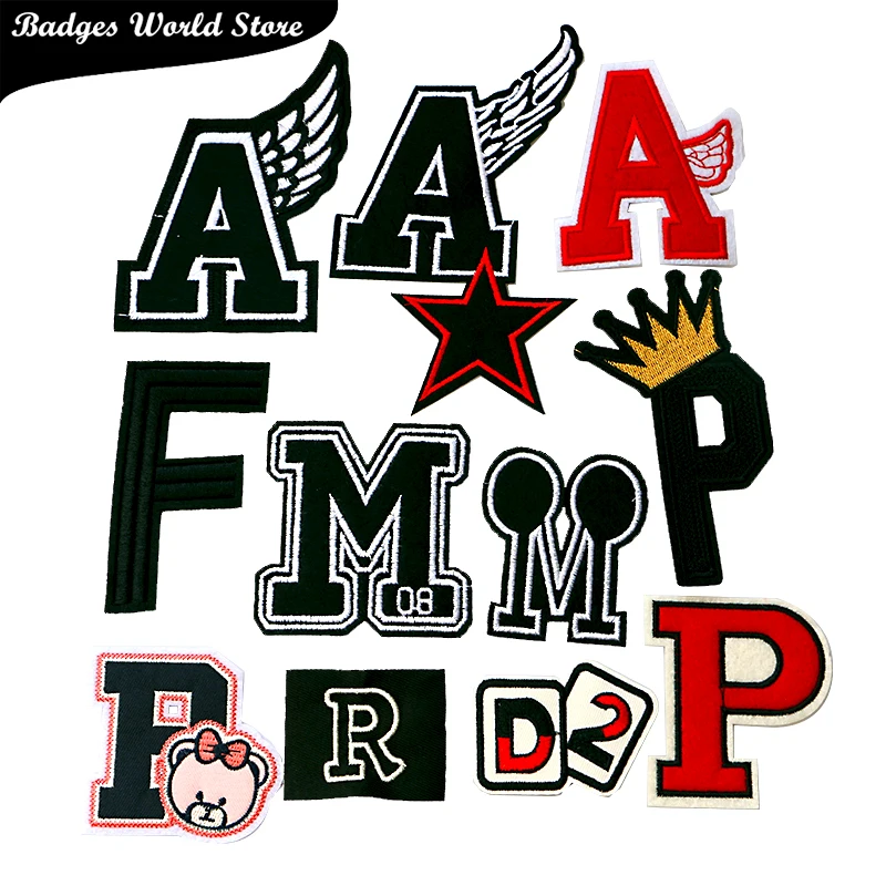 CartoonDekorativebuchstabenPatchEnglischalphabetsymbolBestickt