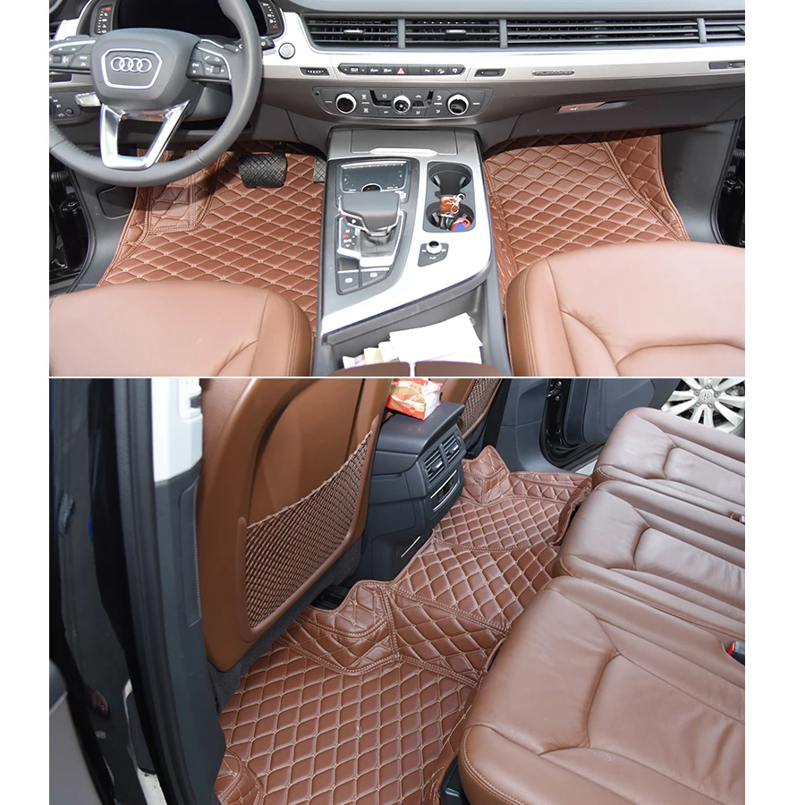 Lsrtw2017 волокна кожи для автомобильных ковриков для audi Q7 q8 2007- 2010 2011 2012 2013 rs q7