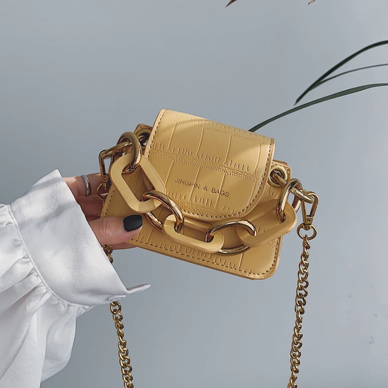 Элегантная женская вместительная мини сумка с каменным узором, новинка 2019 года, качественная женская дизайнерская сумка из искусственной кожи, сумка через плечо с цепочкой