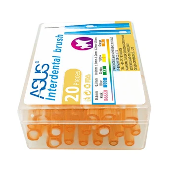 

Asus Interdental Brush Retractable Interdental Brush Orthodontics Braces Cleaning Orthodontic Toothbrush Teeth Brush 20Pcs/Box