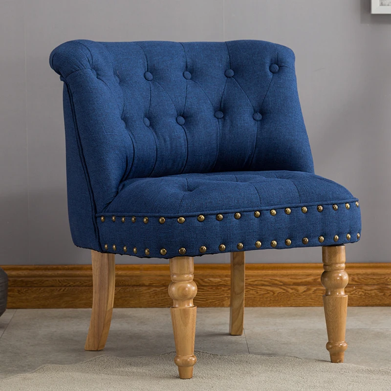 

European Style Sofa Single Beauty Salon Double Retro Sofa Leather Art Coffee Shop Sofa Chair Clothing Shop Small Sofa