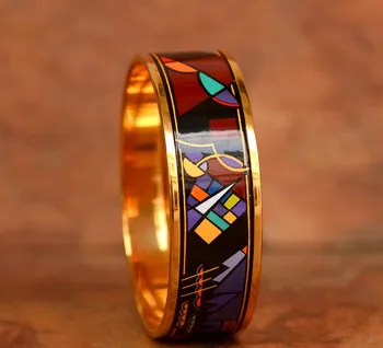 

High temperature firing 20mm wide enamel color bracelet enamel color jewelry