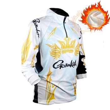 

2020 Gamakatsu Fishing Shirts Mens Long Sleeve Fishing Clothes Winter thermal underwear Fishing Clothing Cashmere Fishing Jersey