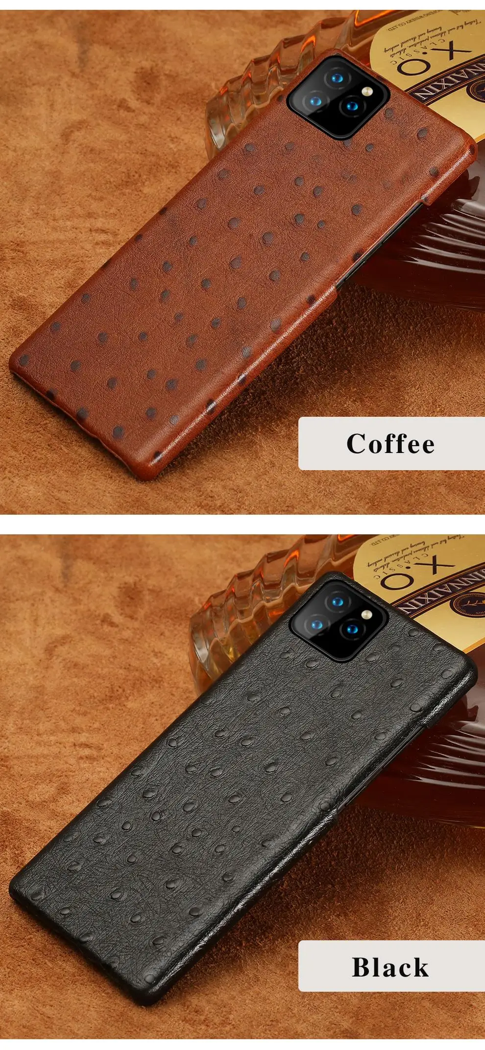 Натуральная коровья кожа чехол для телефона для iphone 11 11Pro 11 Pro Max X XR XS MAX 8 Plus 5 SE 6 8 6s 7 Plus роскошный страусиный зернистый чехол